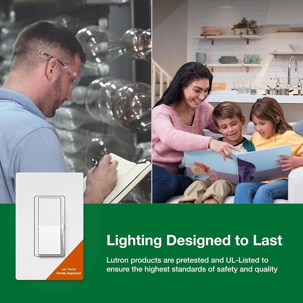 Diva LED+ Dimmer Light Switch for Dimmable LED, Halogen, and Incandescent Bul...