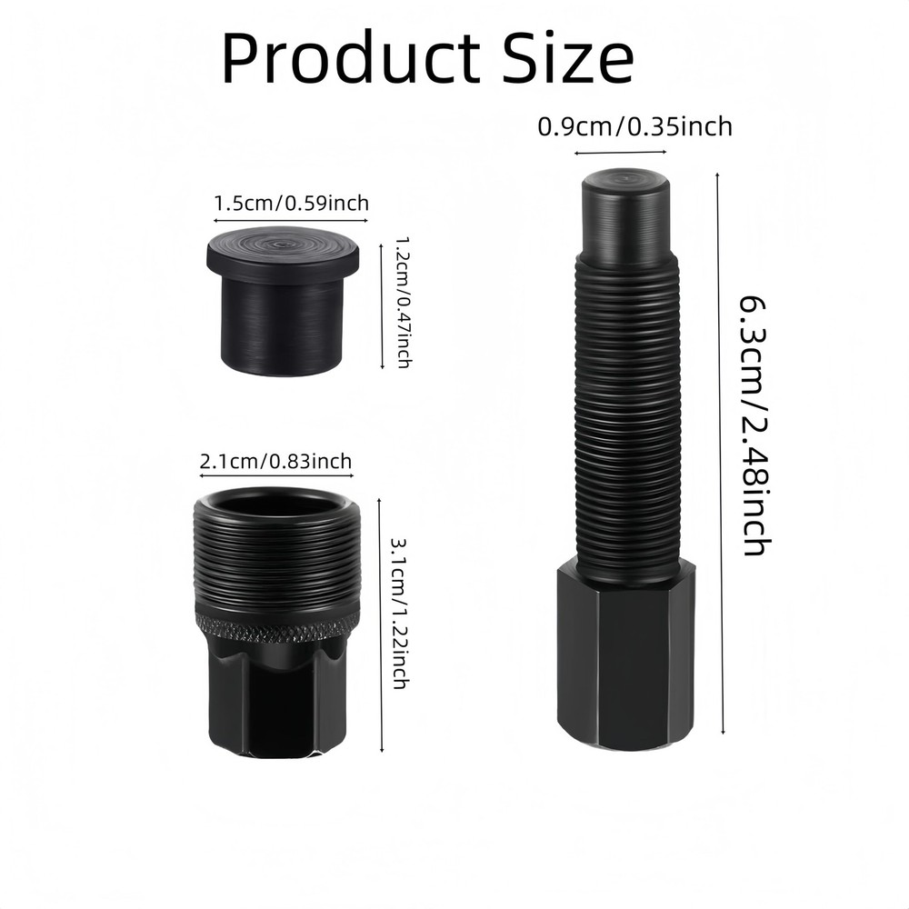 Durable Bicycle Crank Remover Tool Compact Puller Maintenance Accessory Black