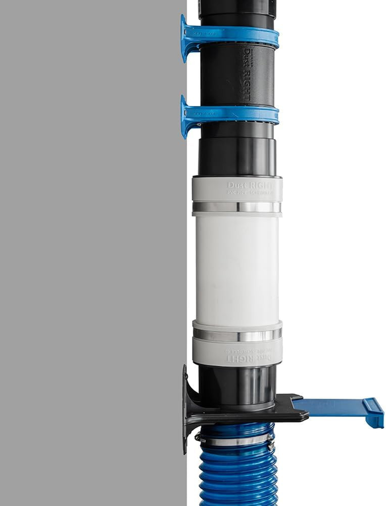 4" to 4" Ready-Mount Self Cleaning Blast Gate – Durable Polymer Dust Control Val