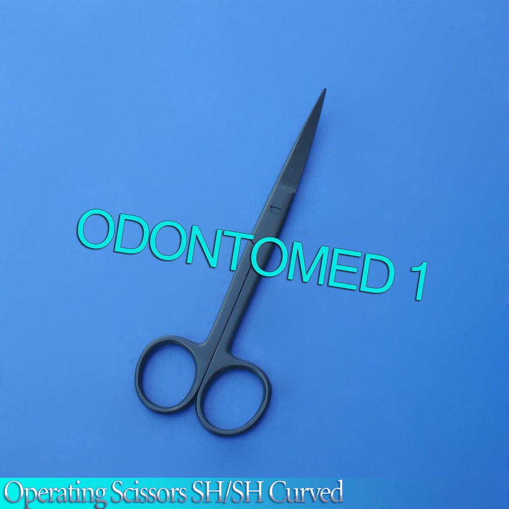 Operating Scissors Curved 6" Sharp-Sharp Black Coated Surgical Instruments