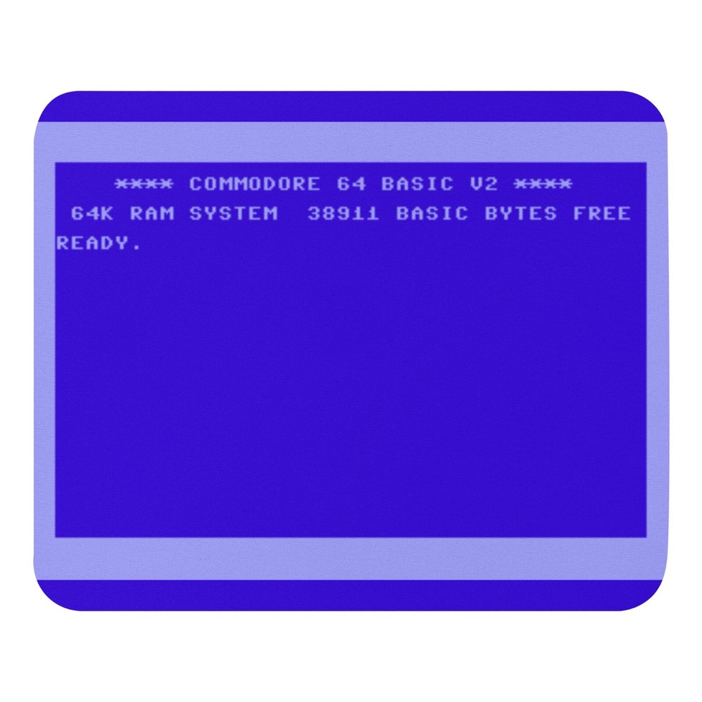 Commodore C64 - BASIC -Mouse Pad NEW 9.5" x 7.75" Non Slip Gaming