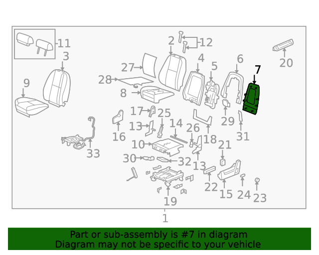 Genuine GM Seat Back Panel 20926223