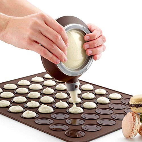 48 Hole Macarons Silicone Mat Baking Mold Macaron Kit Medium, 1