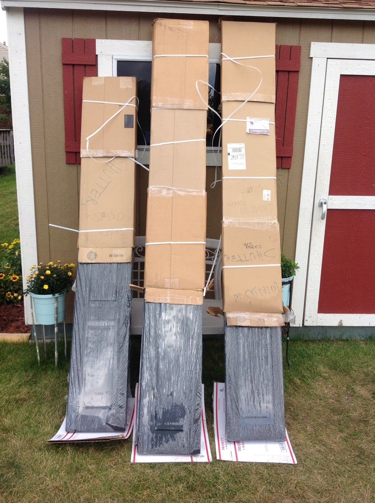 Perfect Shutters Custom Raised Panel Bias Cap Style Black Frame Black Inside