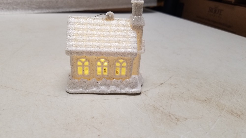 White LED Lite Church Christmas Decoration (D)