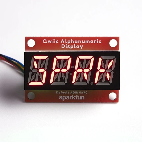 [ SparkFun COM-16916 ] Qwiic Alphanumeric Display - Red