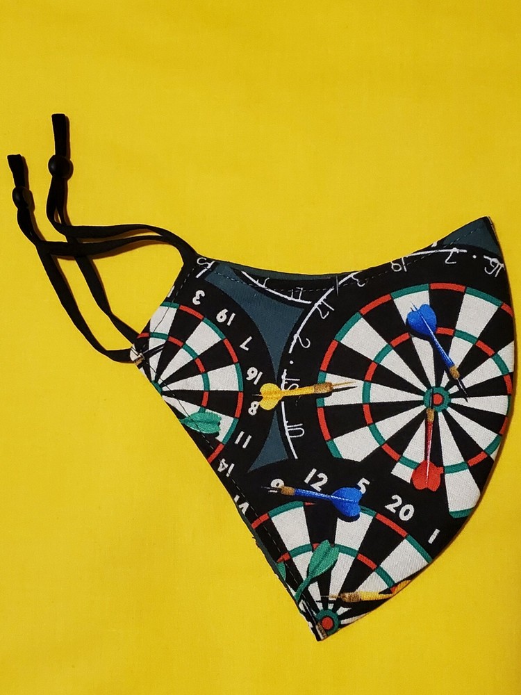 Handmade Darts Adjustable Face Mask