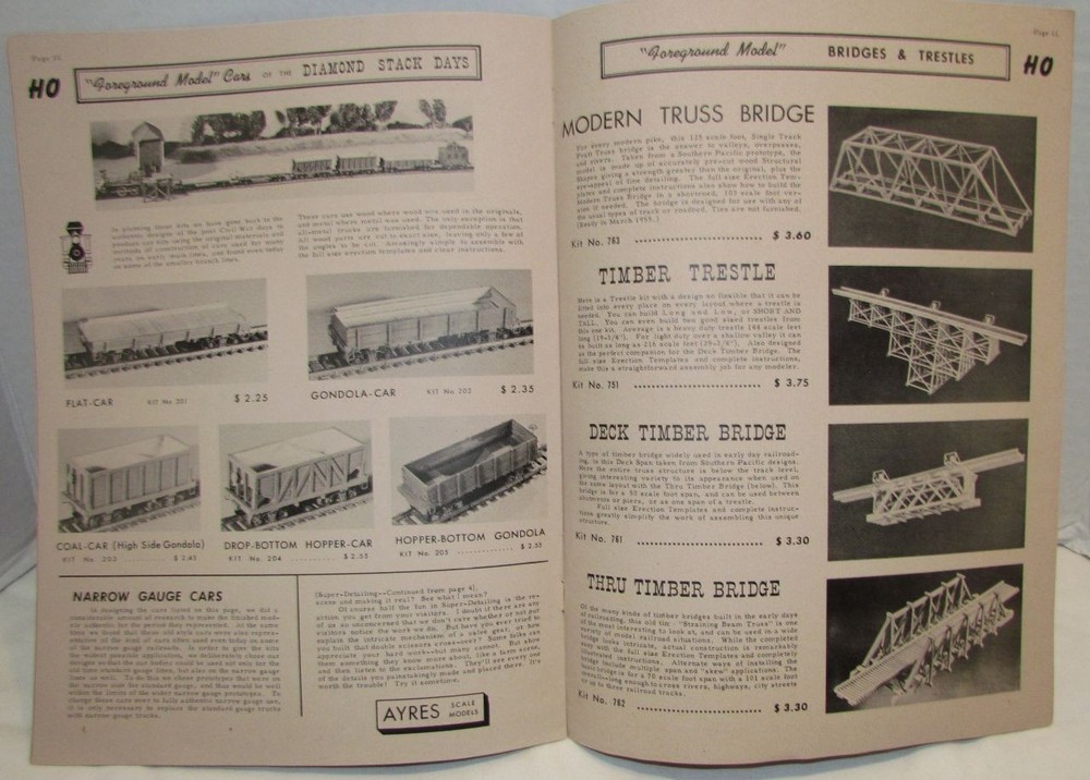 1950's Ayres Scale Models Catalog #20, Model Railroad