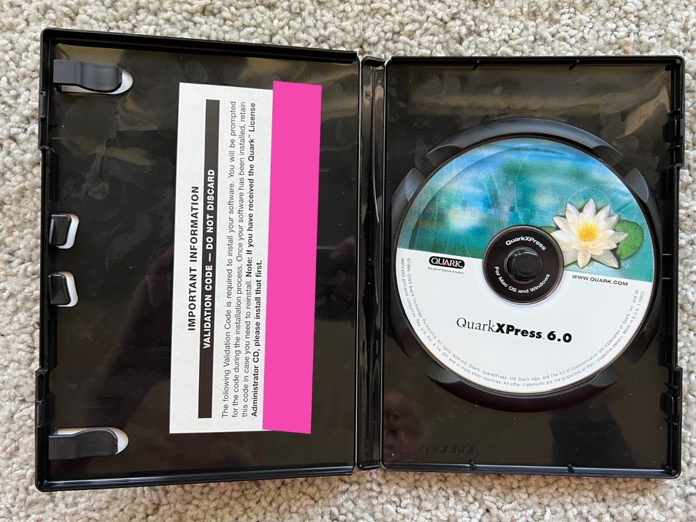 Quark XPress 6.0 CD w/serial number
