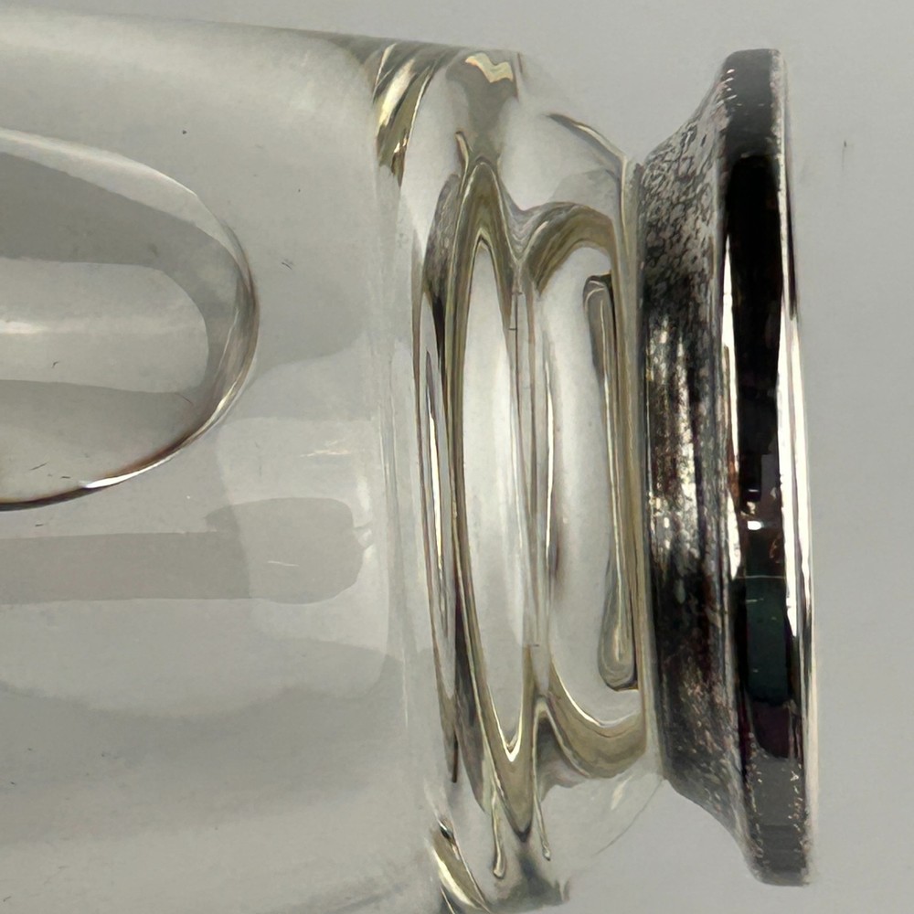 Silver Smith Studio Glass and Silverplated Cocktail Pitcher