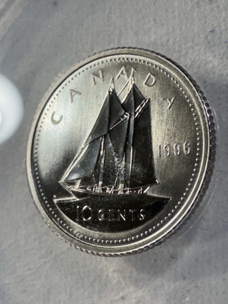 1996 Canada 10 Cents Graded MS 69 by ANACS Specimen