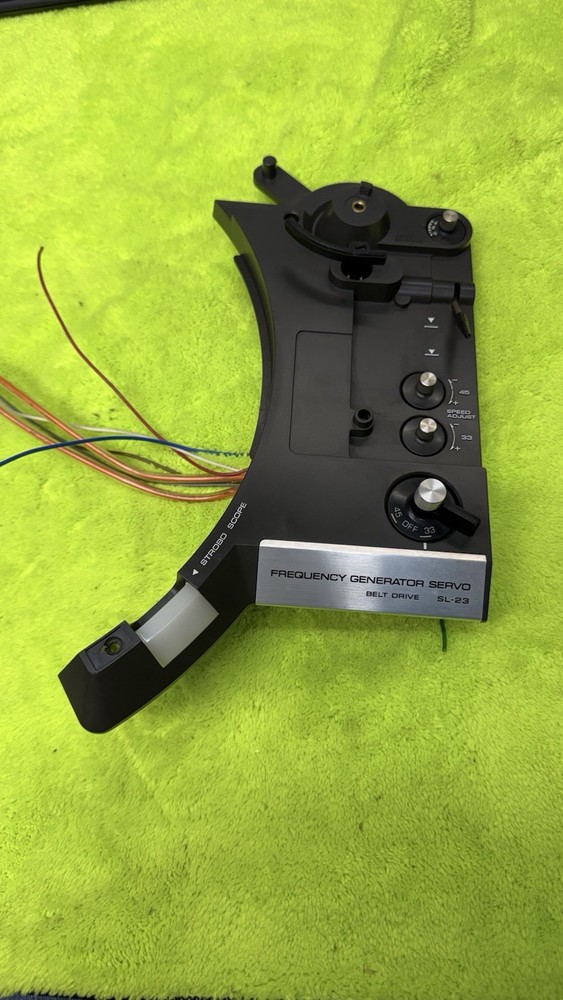 OEM Technics SL-23 Turntable front control panel assembly only good con see pics