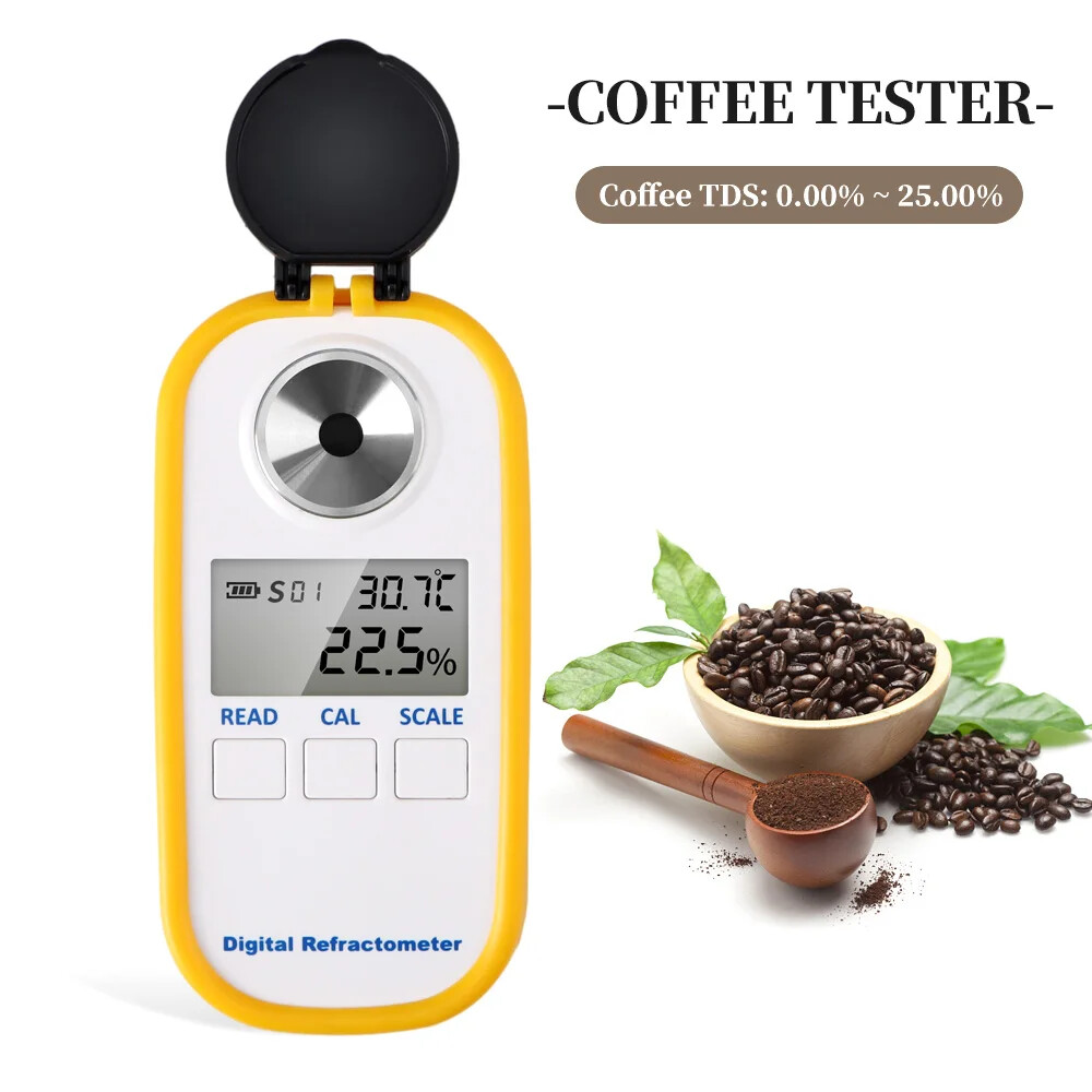 0-25% Digital Coffee Refractometer Concentration Detector Hydrometer Sugar Meter