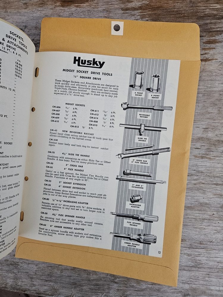 Husky Mechanics Hand Tools Catalog 1961
