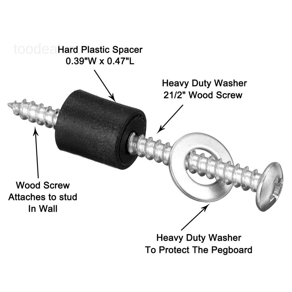 Pegboard Spacers Mounting Kit, Magnetic Pegboard Includes Screws
