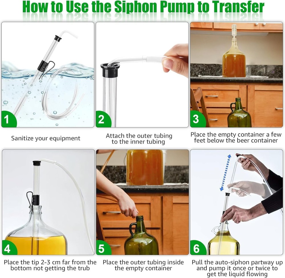 14” Auto Siphon with Bottling Wand 3/8” Racking Cane Beer Wine Auto...