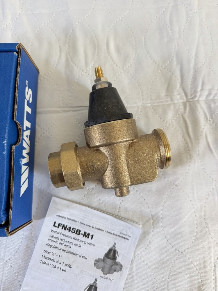 Watts LFN45B-M1 1" Brass Water Pressure Reducing Valve Lead Free