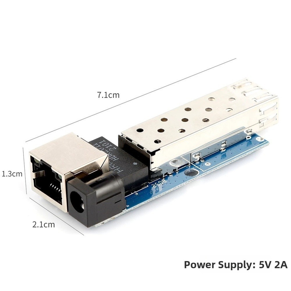 LC Connector SFP Transceiver 1000M Fiber Optic Board 5V 2A Embedded Type