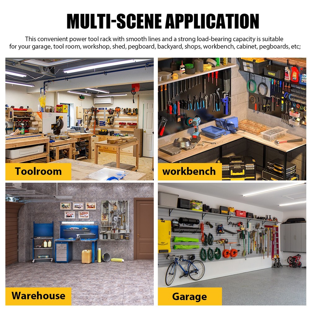 XXXL 4 Layer Power Tool Organizer 8 Drill Storage Rack Cordless Tool Rack Holder