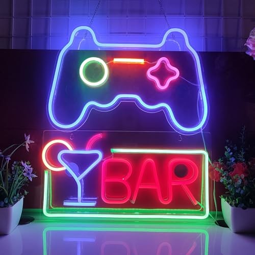 BAR Neon Sign - USB Interface with Switch - Decorations for Red+Green