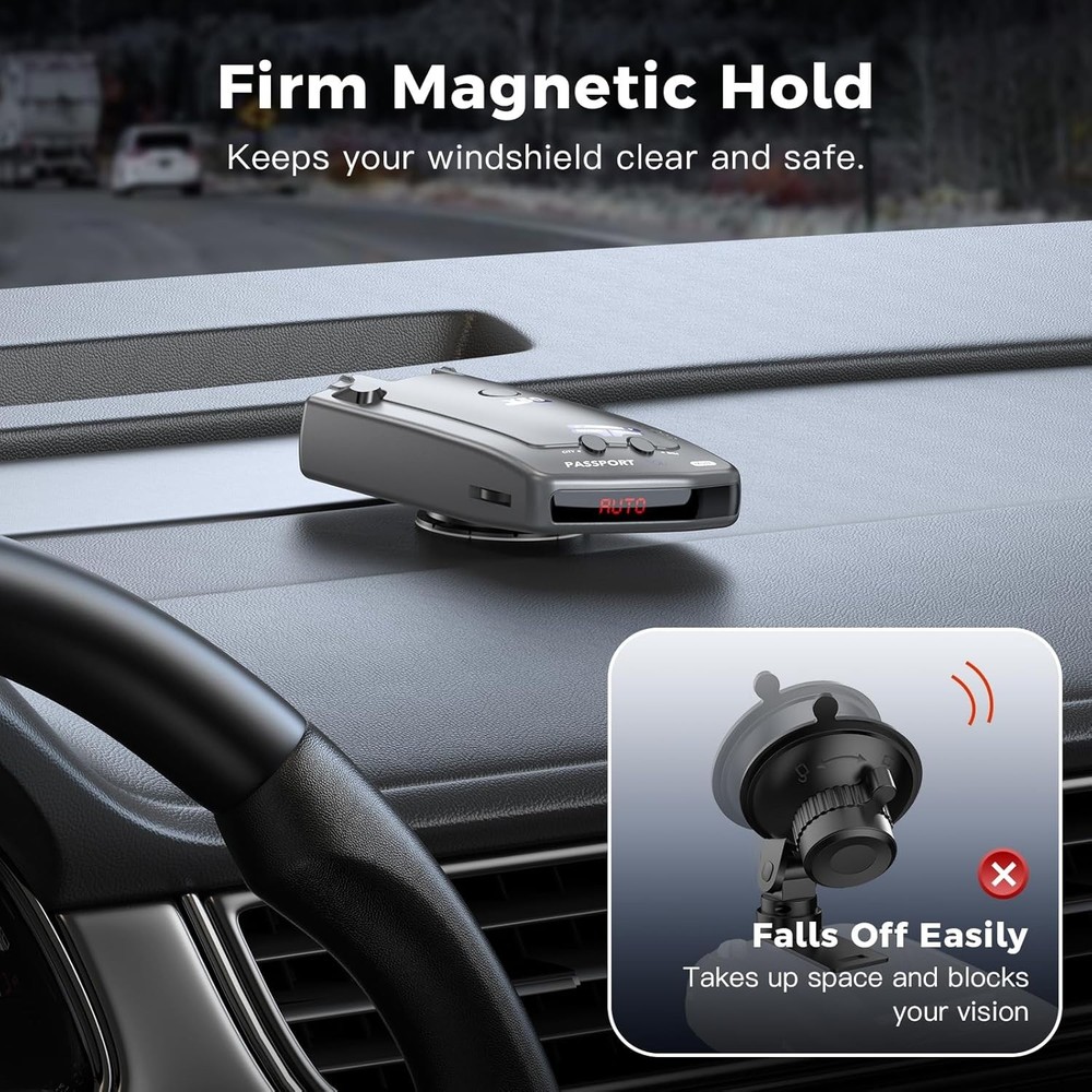 Adjustable Radar Detector Mount with N52 Magnets for Dashboards
