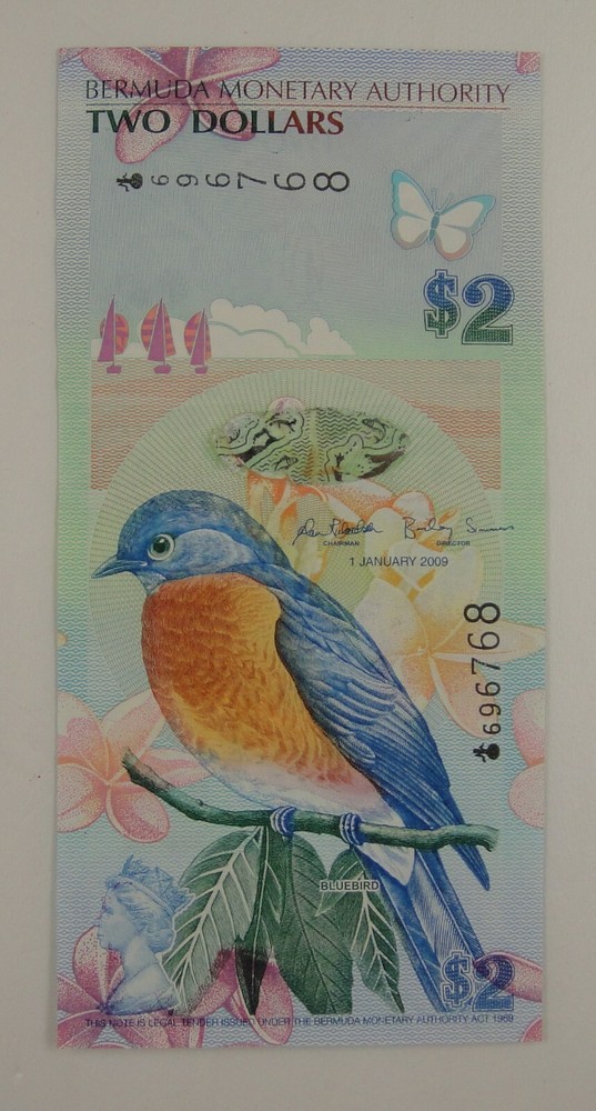 Bermuda Banknote 2 Dollars 2009 UNC, First Edition