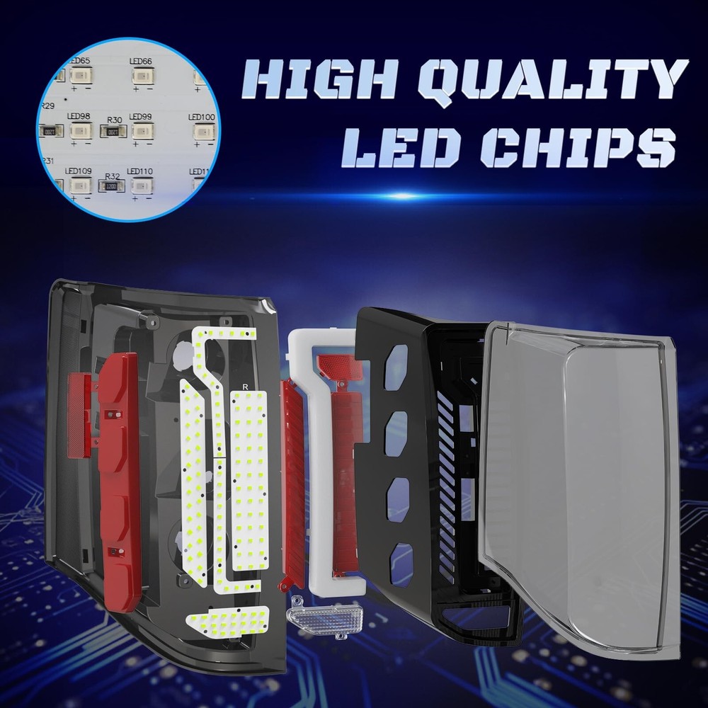 Sequential Full Led Tail Light Compatible with 2011-2020 Dodge Grand Caravan ...