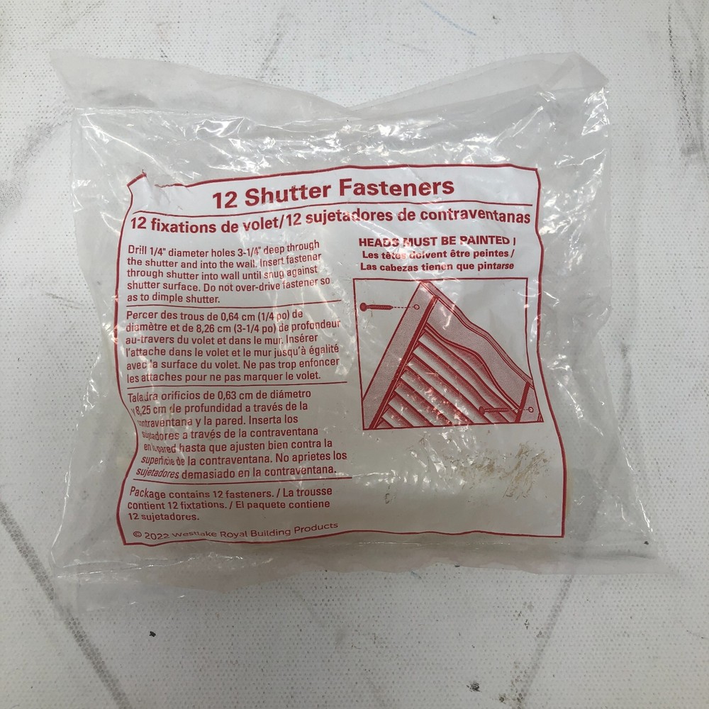Shutter Fasteners- 12 Pack