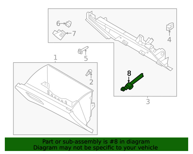 Genuine Ford Glove Box Support M2DZ7806200A