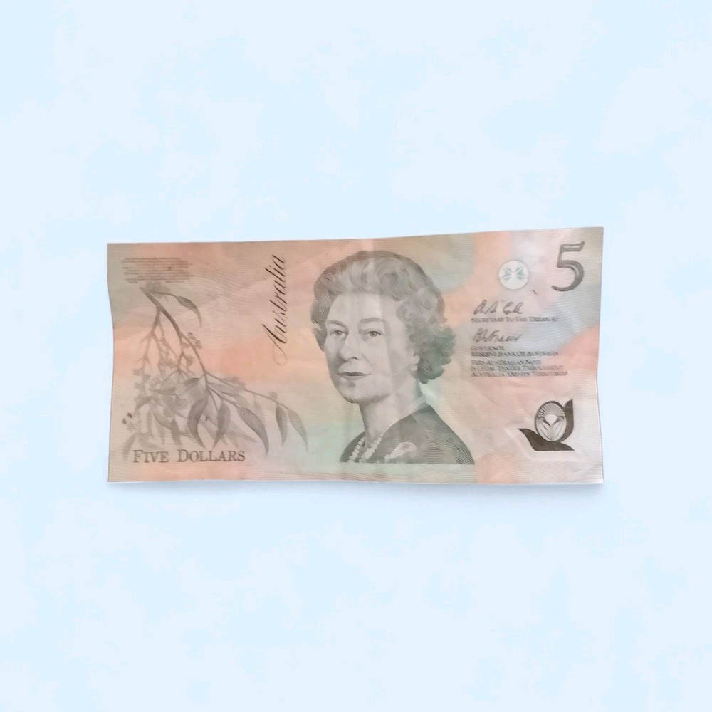 1995 AUSTRALIA  AA95 FIRST PREFIX 5 DOLLAR  CIRCULATED