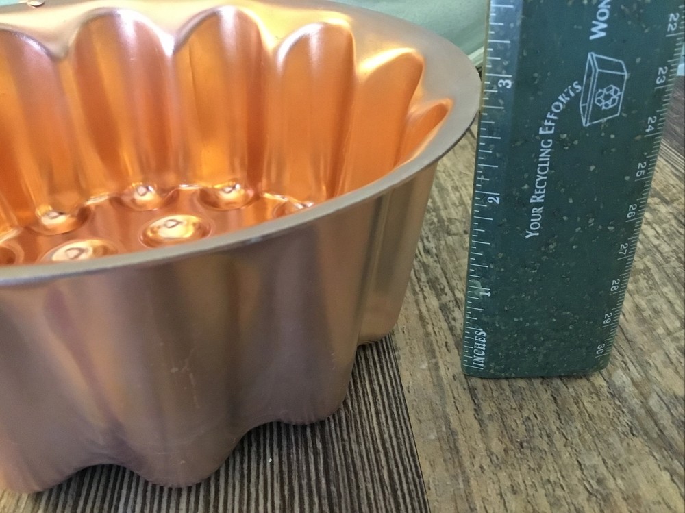 Vintage COPPER Decorative 4 Cup Deep Mold