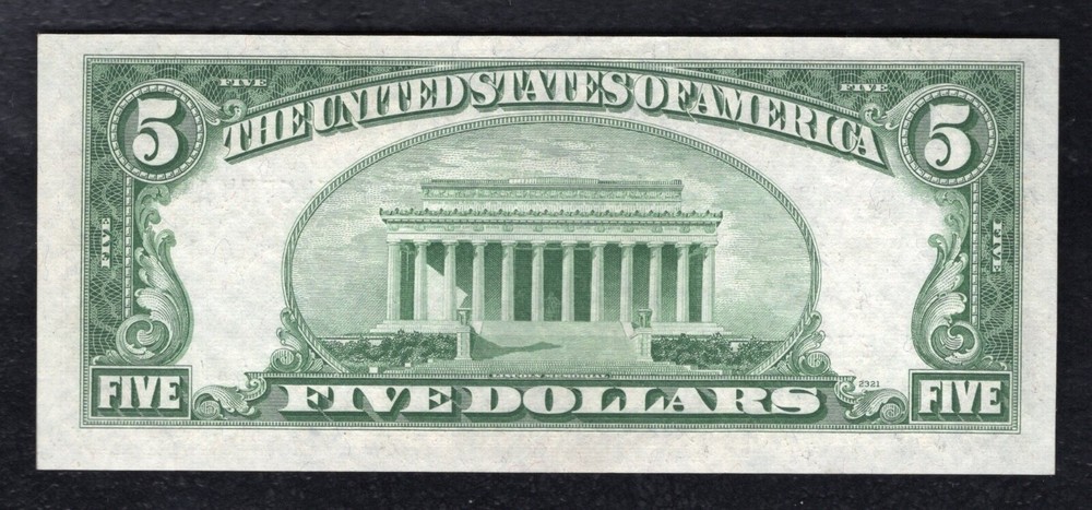 FR. 1656 1953-A $5 FIVE DOLLARS SILVER CERTIFICATE NOTE GEM UNCIRCULATED