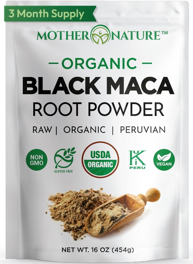 Black Maca Root - Organic Peruvian Maca for Men - Strength, Endurance & Perfo...
