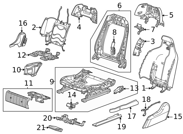 Genuine GM Cushion Frame Inner Support 42894621