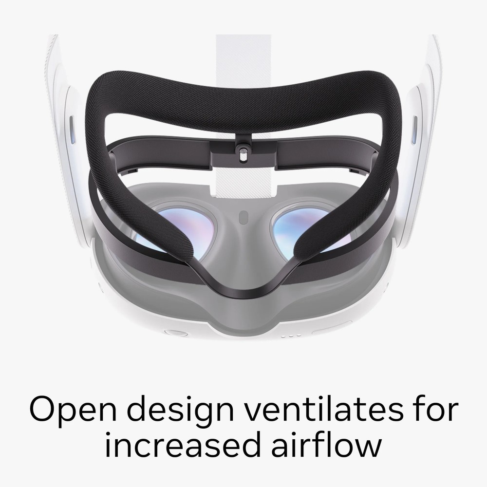 Open Facial Interface for VR Headset, Increases Comfort