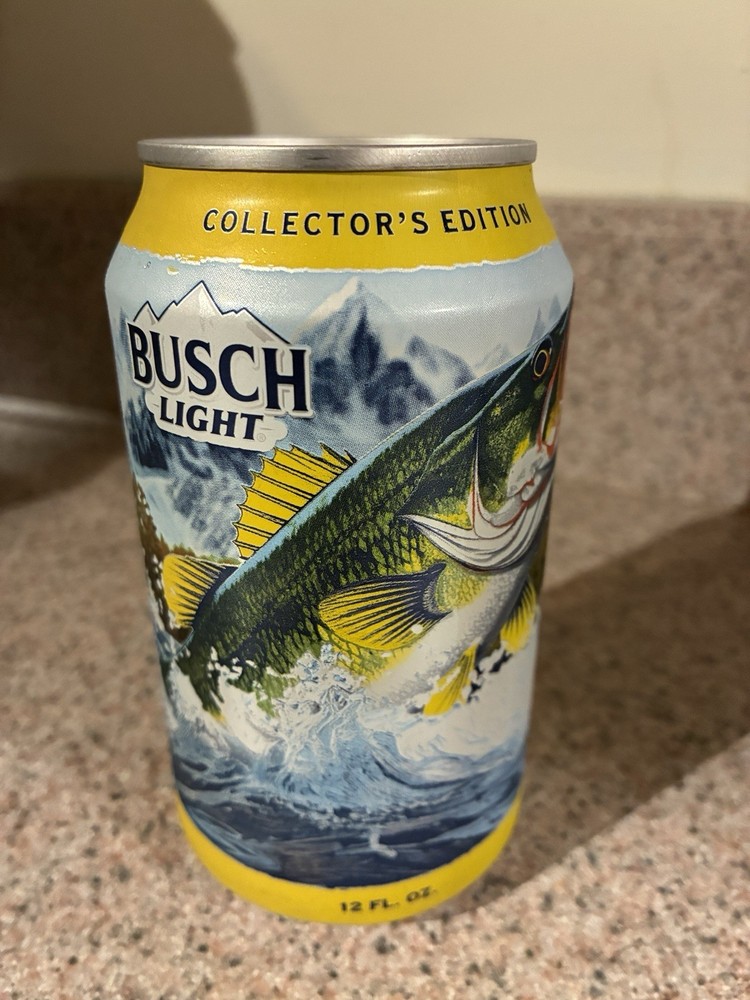 One Busch Light 2026 Bass Pro Shops Beer Fish Can BOTTOM EMPTY HTF