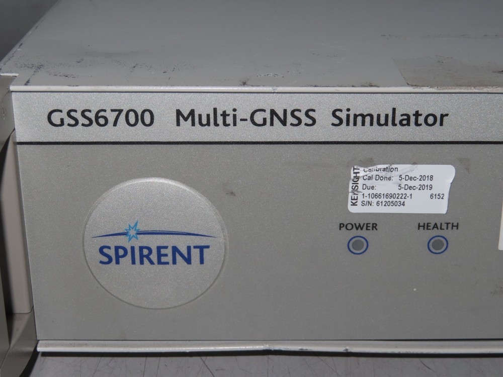 Spirent GSS6700 Multi-GNSS Simulator ** unknown software **