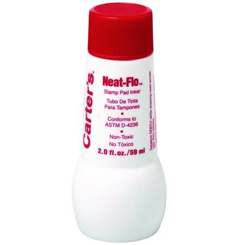 Carter's Neat-Flo Stamp Pad Inker, 2 oz Bottle, Red