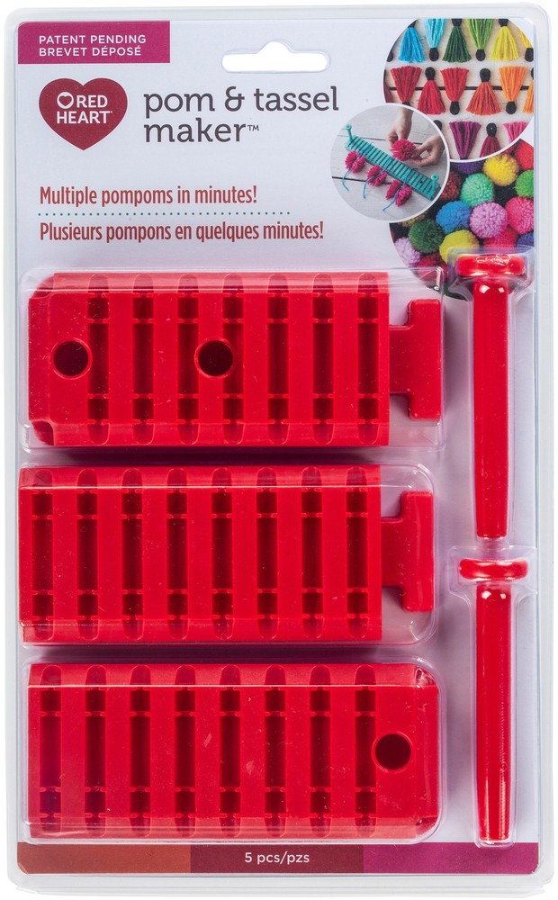 Red Heart Pompom & Tassel Maker-Red