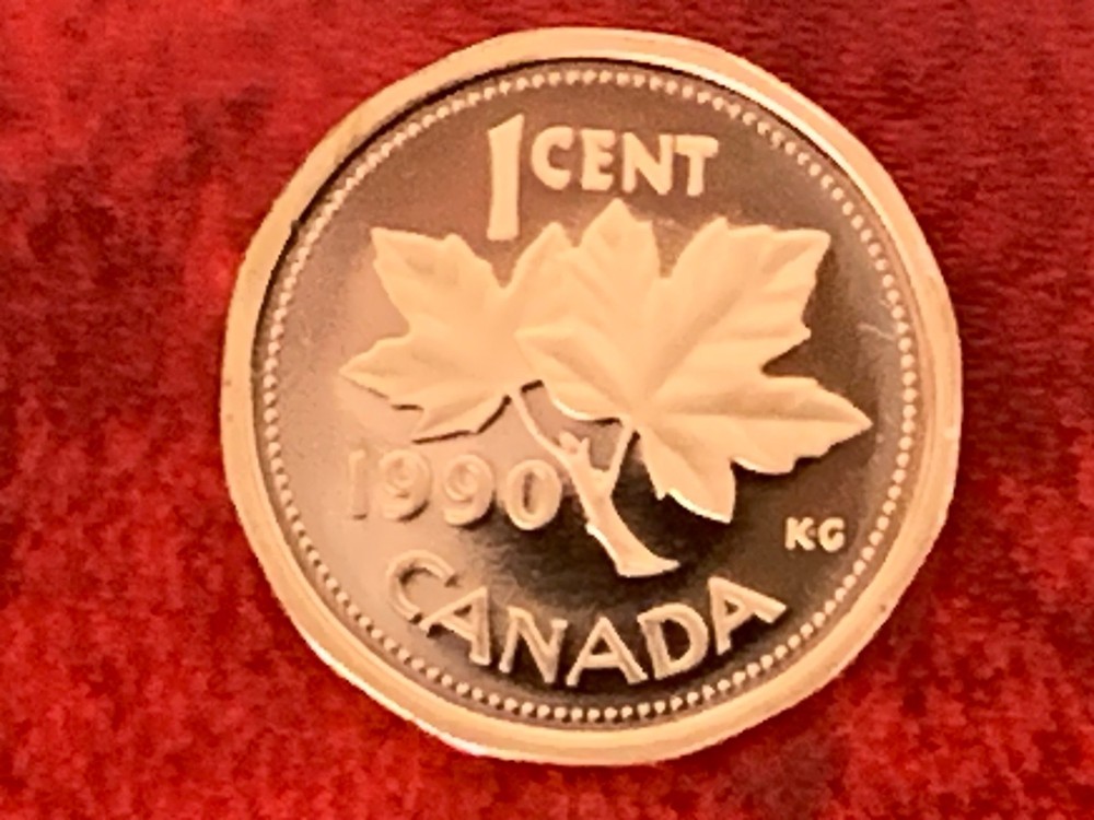 Canada 1 Cent 1990 Proof Coin-Uncirculated