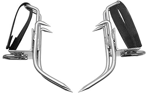 Tree Climbing Tool Stainless Spikes Non-Slip Shoes (Silver)