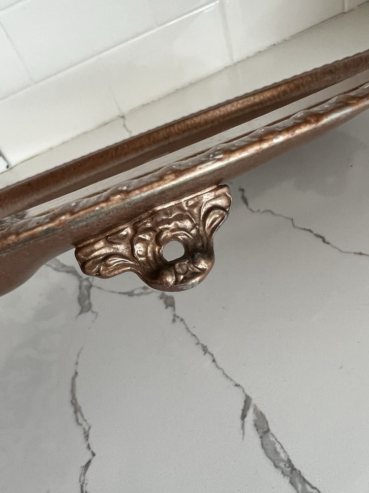 Meat Tray Oval Copper Plated With Footings