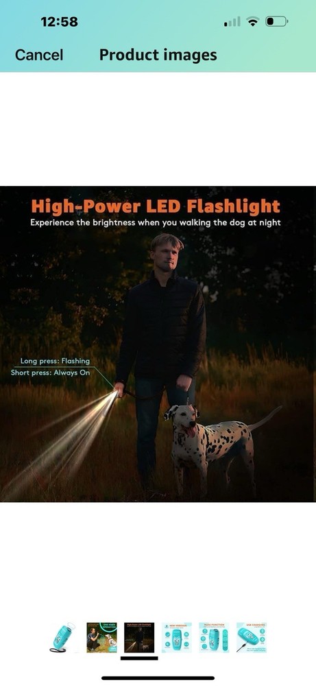 Rechargeable 3 - Mode Ultrasonic Dog Trainer: for Effective Behavior Training