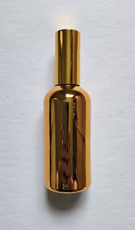 Empty Refillable Travel Glass Perfume Gold Bottle With Spray Atomizer 100ml 3.3