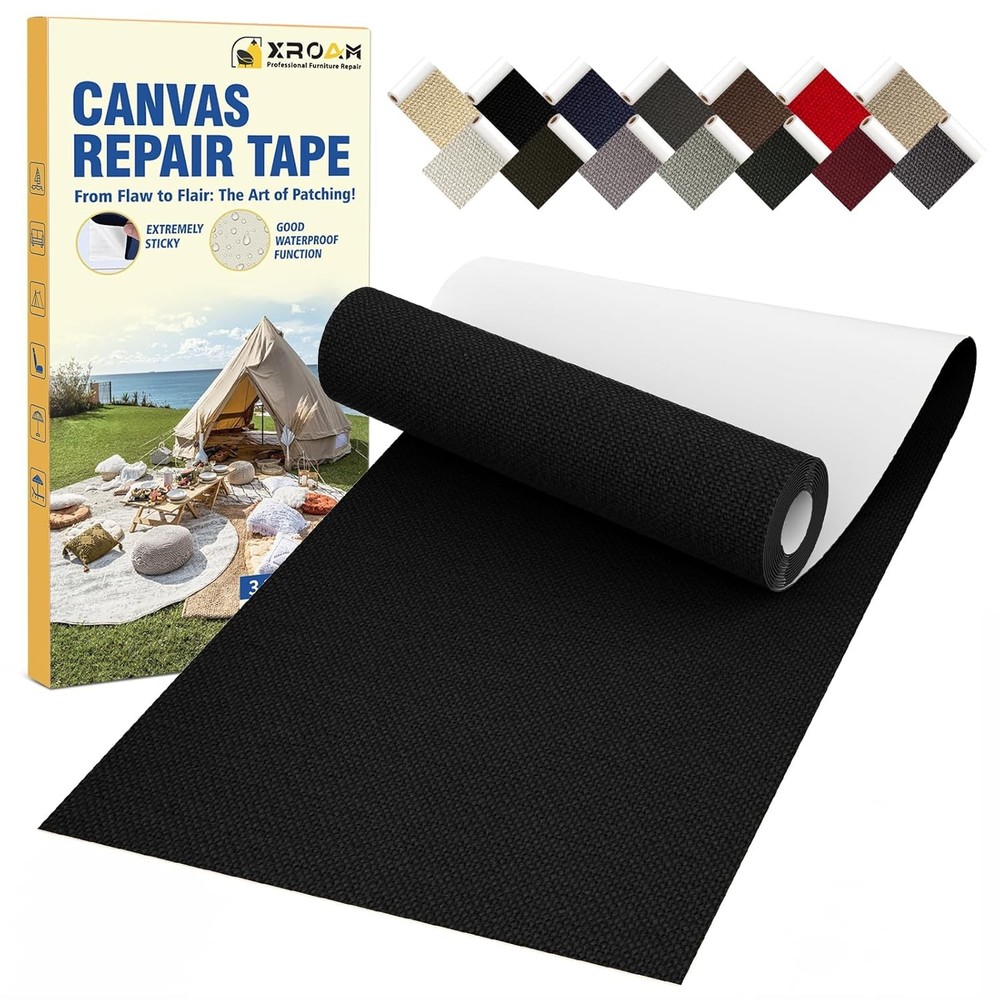 Canvas Repair Tape Waterproof Fabric Patch Black