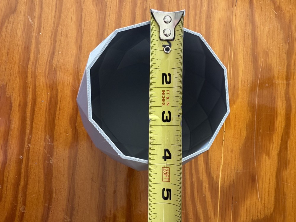Modern 3D Printed Geometric Planter Pot