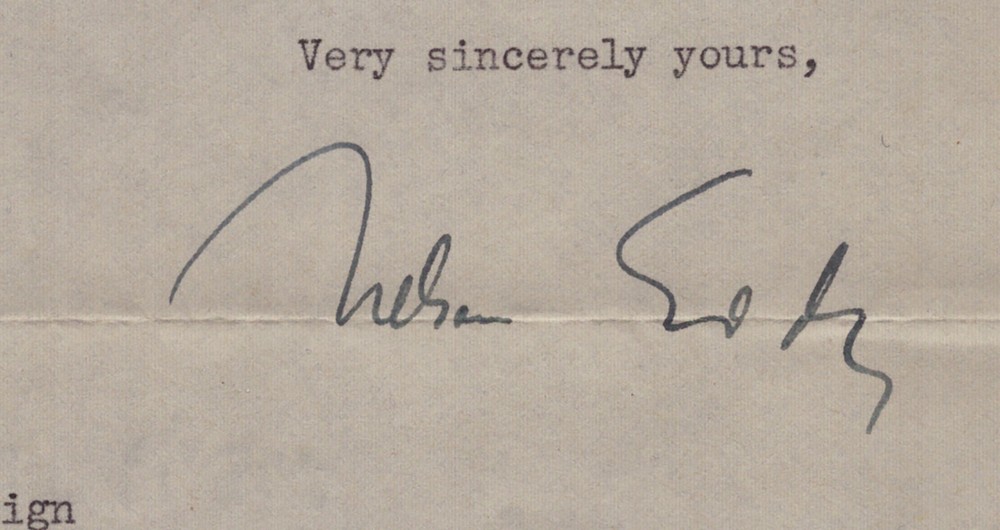NELSON EDDY - TYPED LETTER SIGNED 07/08/1944