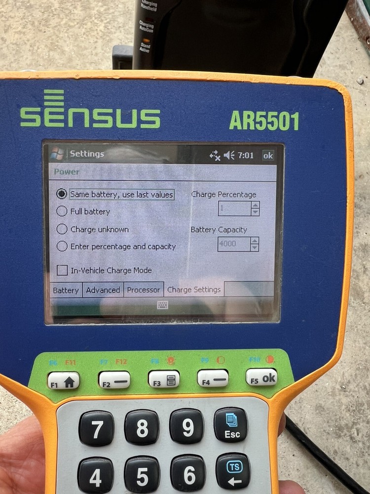 Sensus AR5501 Field Data Collector w/ Charging Cradle Works