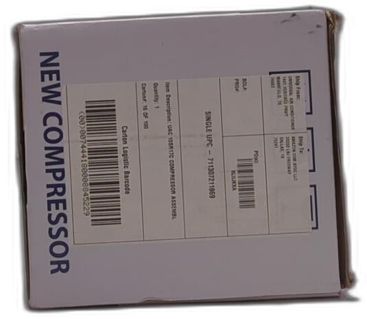 Uac-co 10900c Compressor - New Compressor