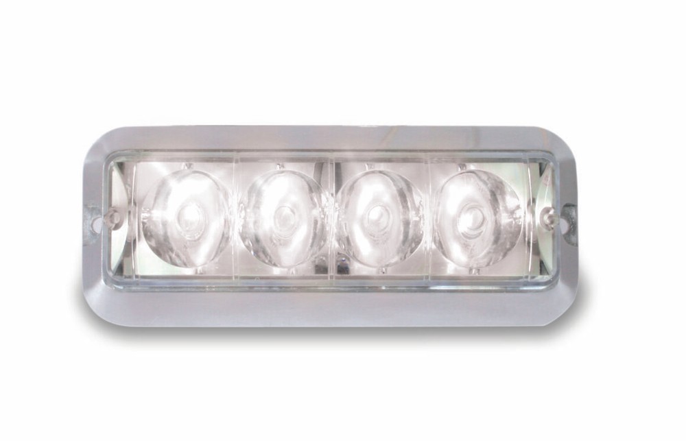 Custer STRL4W 4" White Flush Mount High Power LED Self Contained Strobe Light